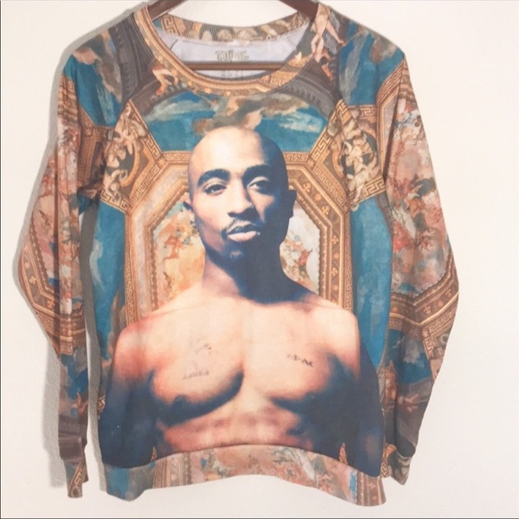 Amaru/AWA Tops - TUPAC Amaru/AWA Womens Crewneck Graphic Top